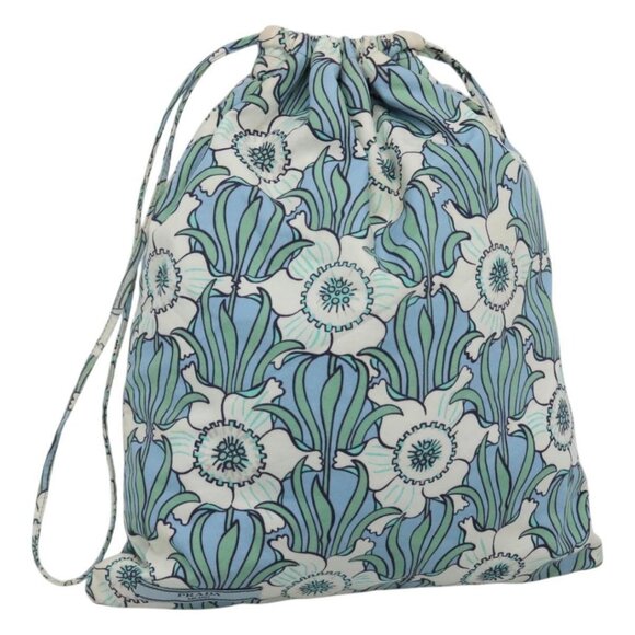 PRADA purse Pouch cotton Blue Auth BD1714 - Picture 1 of 16